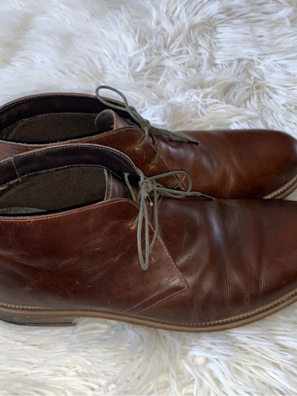 Crevo Dorville Chukka Boots Chestnut Brown Leather Men's Size 11